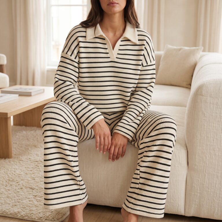 Pyjama deux pièces ample à rayures Lola