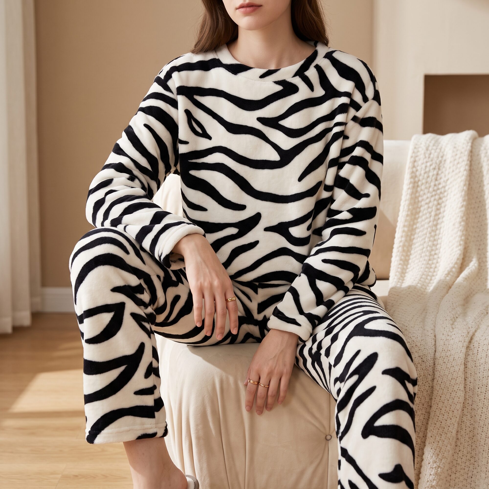 Pyjama ultra-doux zebré Clarisse