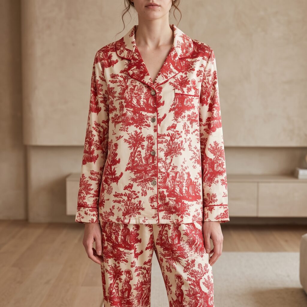 Mode imprimé fleur 2 pièces Pyjamas ensemble femmes vêtements de nuit…